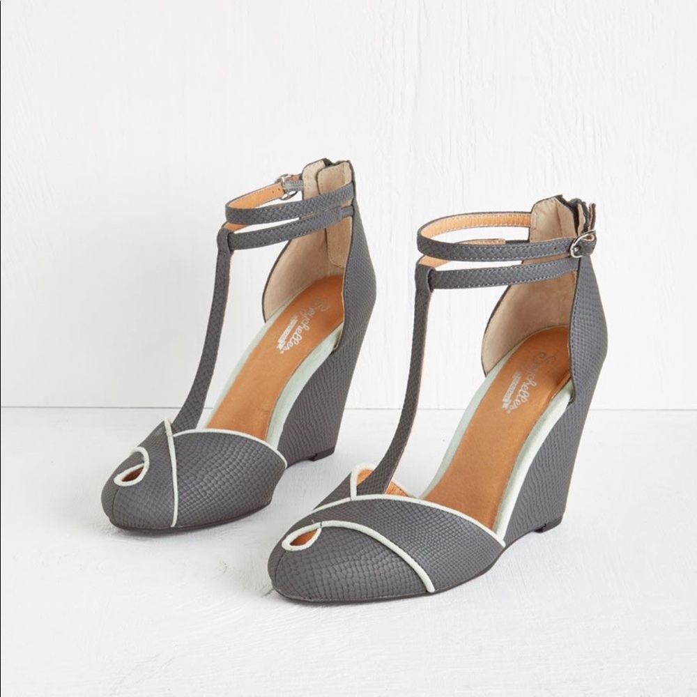 Seychelles T-Strap Wedges